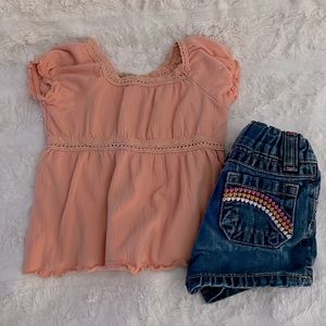 GIRLS SHORTS & SHIRT SET